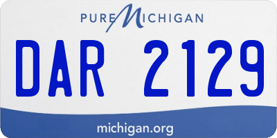 MI license plate DAR2129