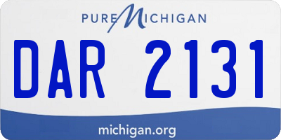 MI license plate DAR2131