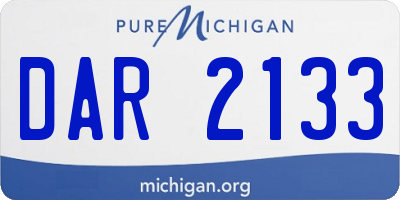 MI license plate DAR2133