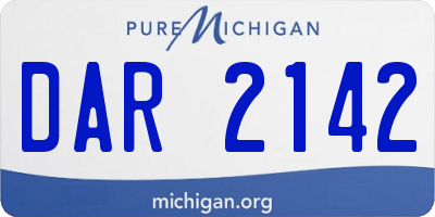 MI license plate DAR2142