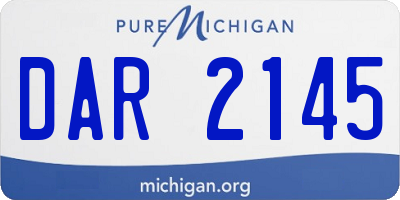 MI license plate DAR2145