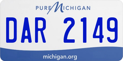 MI license plate DAR2149