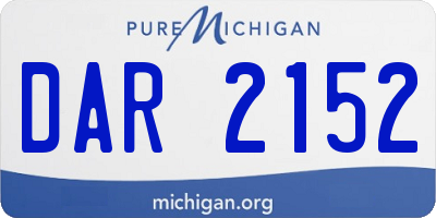 MI license plate DAR2152