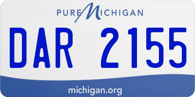MI license plate DAR2155