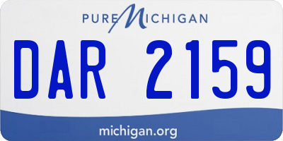 MI license plate DAR2159