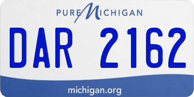 MI license plate DAR2162