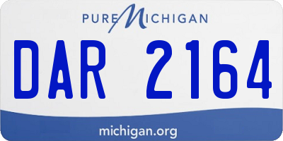 MI license plate DAR2164