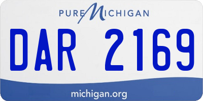 MI license plate DAR2169