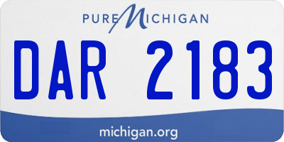 MI license plate DAR2183