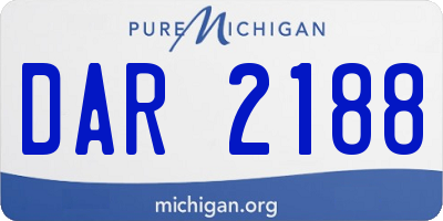 MI license plate DAR2188