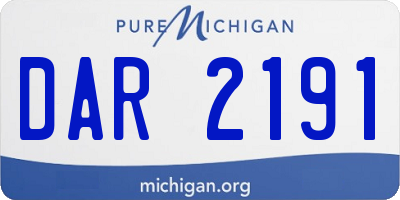MI license plate DAR2191