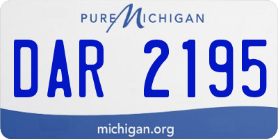 MI license plate DAR2195