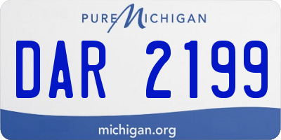 MI license plate DAR2199