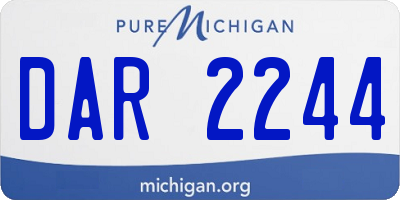 MI license plate DAR2244