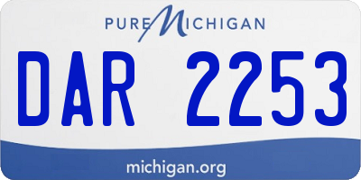 MI license plate DAR2253