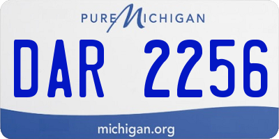 MI license plate DAR2256