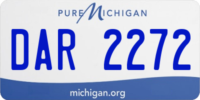 MI license plate DAR2272