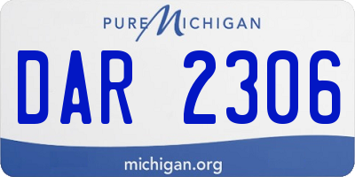 MI license plate DAR2306