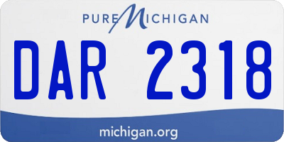 MI license plate DAR2318
