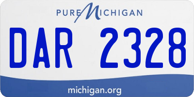 MI license plate DAR2328