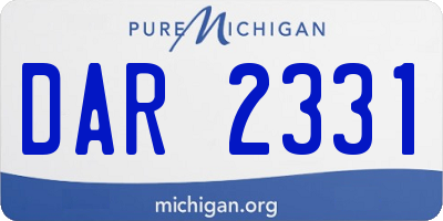 MI license plate DAR2331