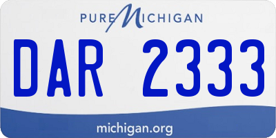 MI license plate DAR2333