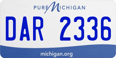 MI license plate DAR2336