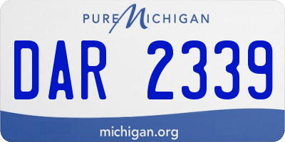 MI license plate DAR2339