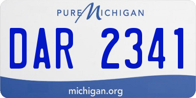 MI license plate DAR2341