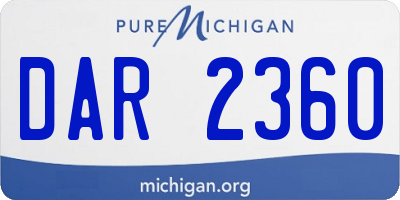 MI license plate DAR2360