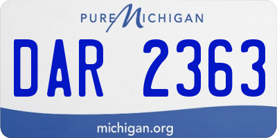 MI license plate DAR2363