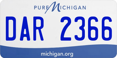 MI license plate DAR2366