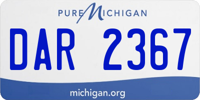 MI license plate DAR2367