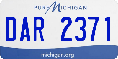 MI license plate DAR2371