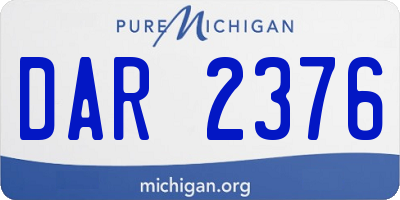 MI license plate DAR2376