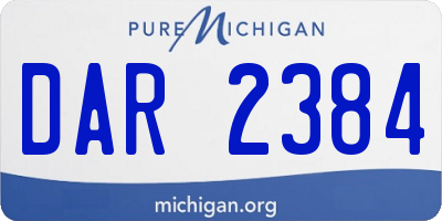 MI license plate DAR2384