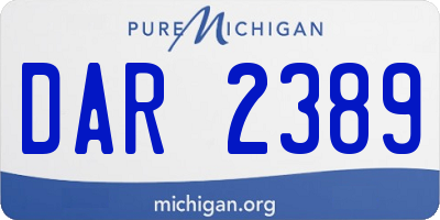 MI license plate DAR2389