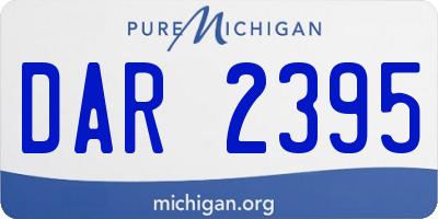 MI license plate DAR2395