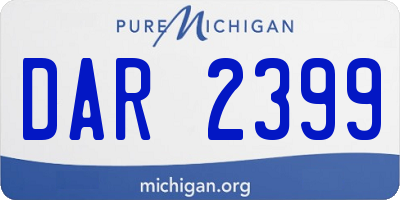 MI license plate DAR2399