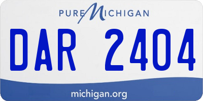 MI license plate DAR2404