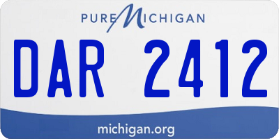 MI license plate DAR2412