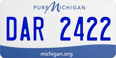 MI license plate DAR2422
