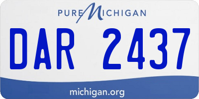 MI license plate DAR2437