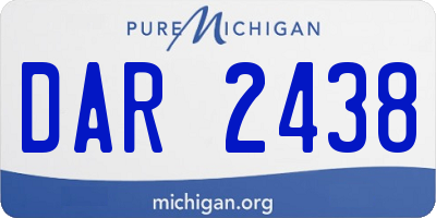 MI license plate DAR2438