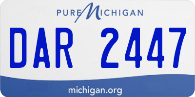 MI license plate DAR2447