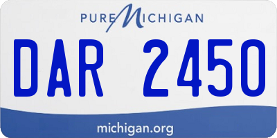 MI license plate DAR2450