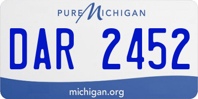 MI license plate DAR2452