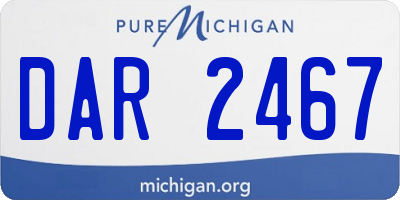 MI license plate DAR2467