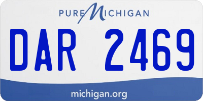 MI license plate DAR2469