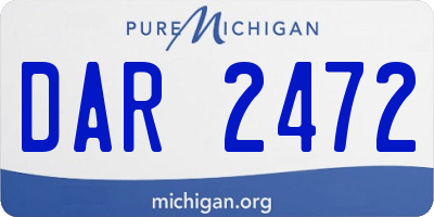 MI license plate DAR2472